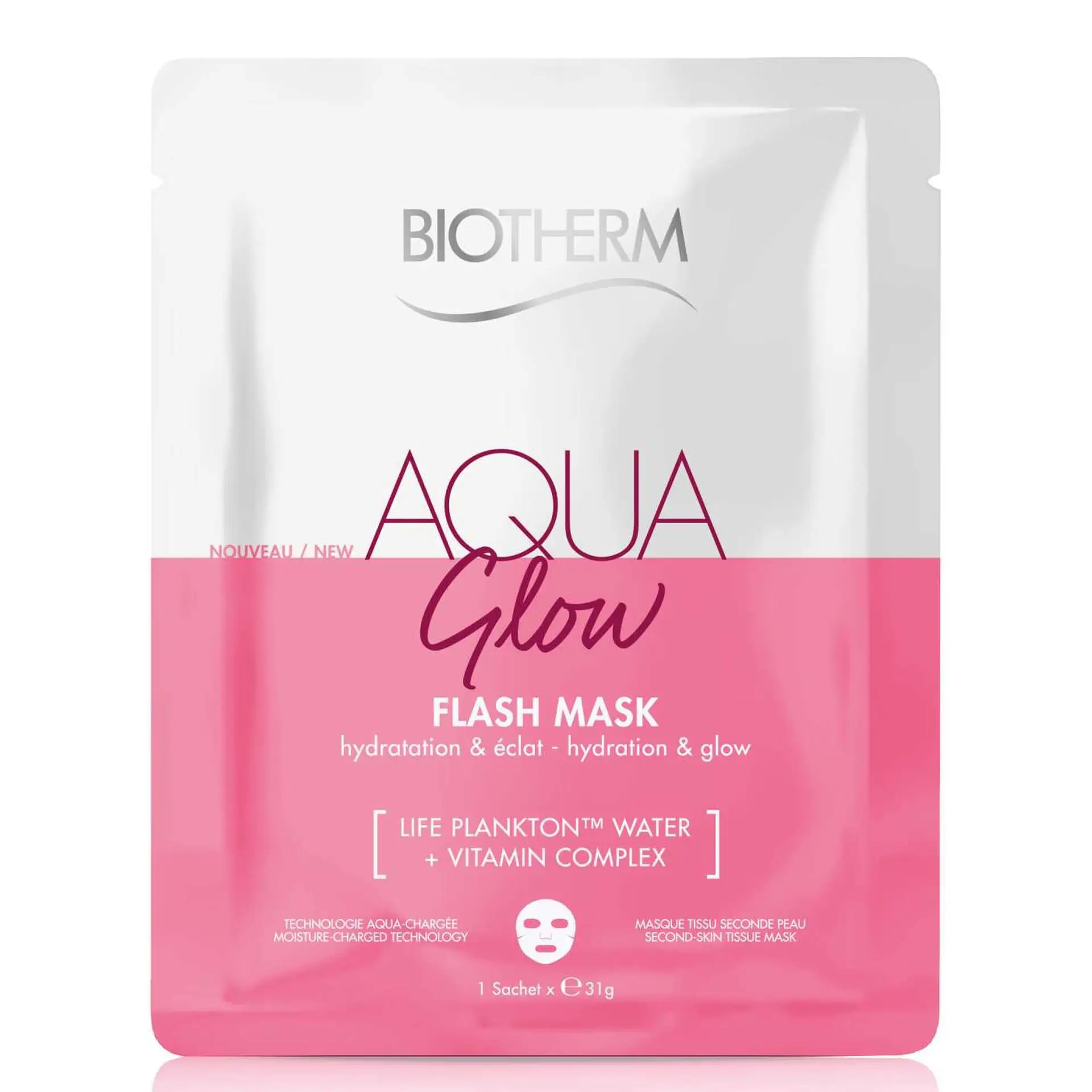 Biotherm Aqua Glow Flash Mask – Masque Tissu Hydratant