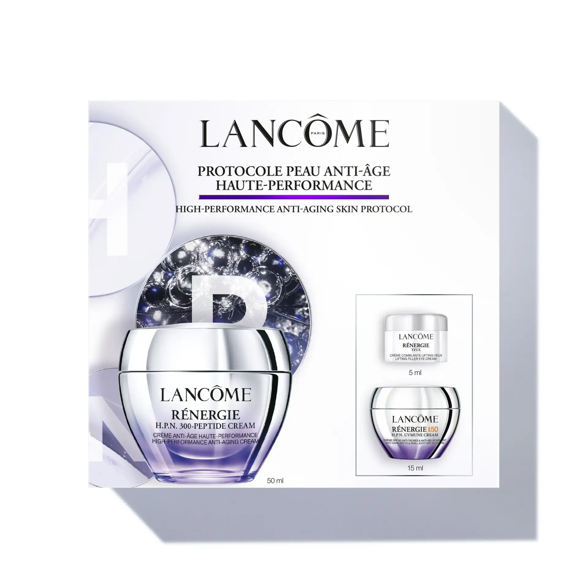 Pot 50 ml + Yeux 5 ml + SPF50 15 ml