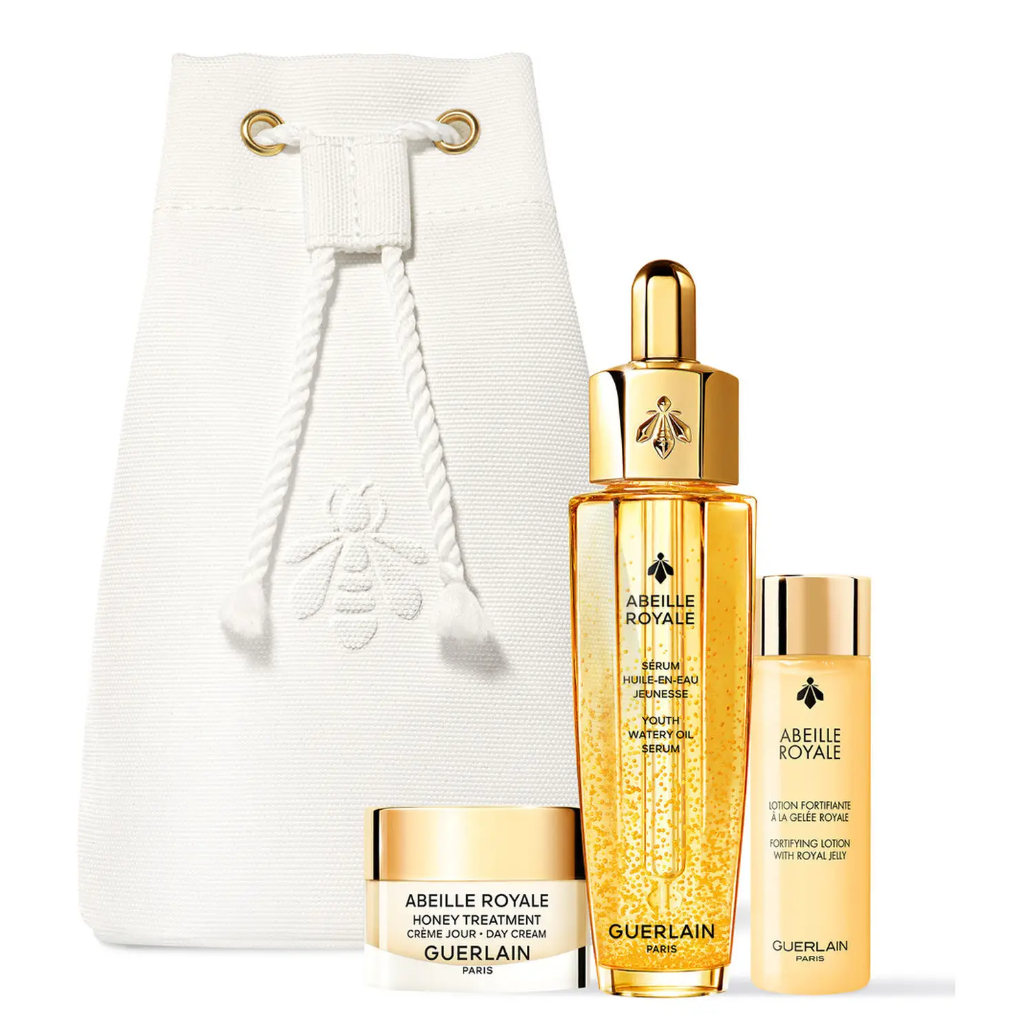 Guerlain Abeille Royale – Coffret Sérum Huile-en-Eau Jeunesse 30 ml + 2 Soins