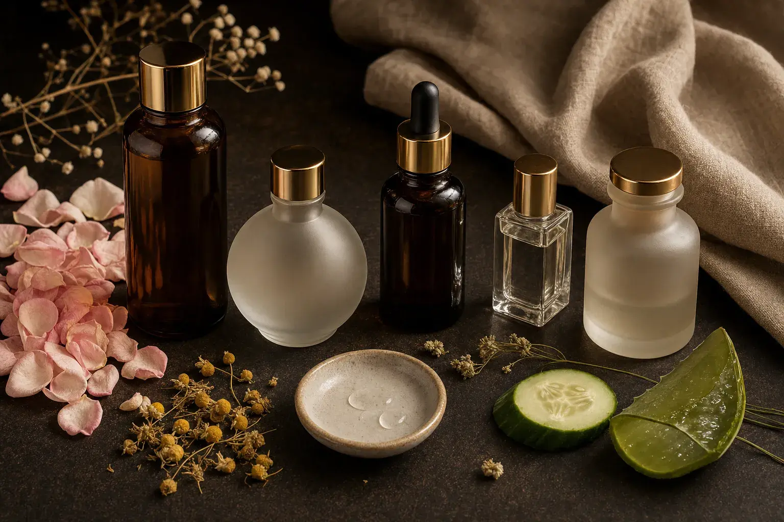 Les différents types de lotions toniques selon les besoins — illustration