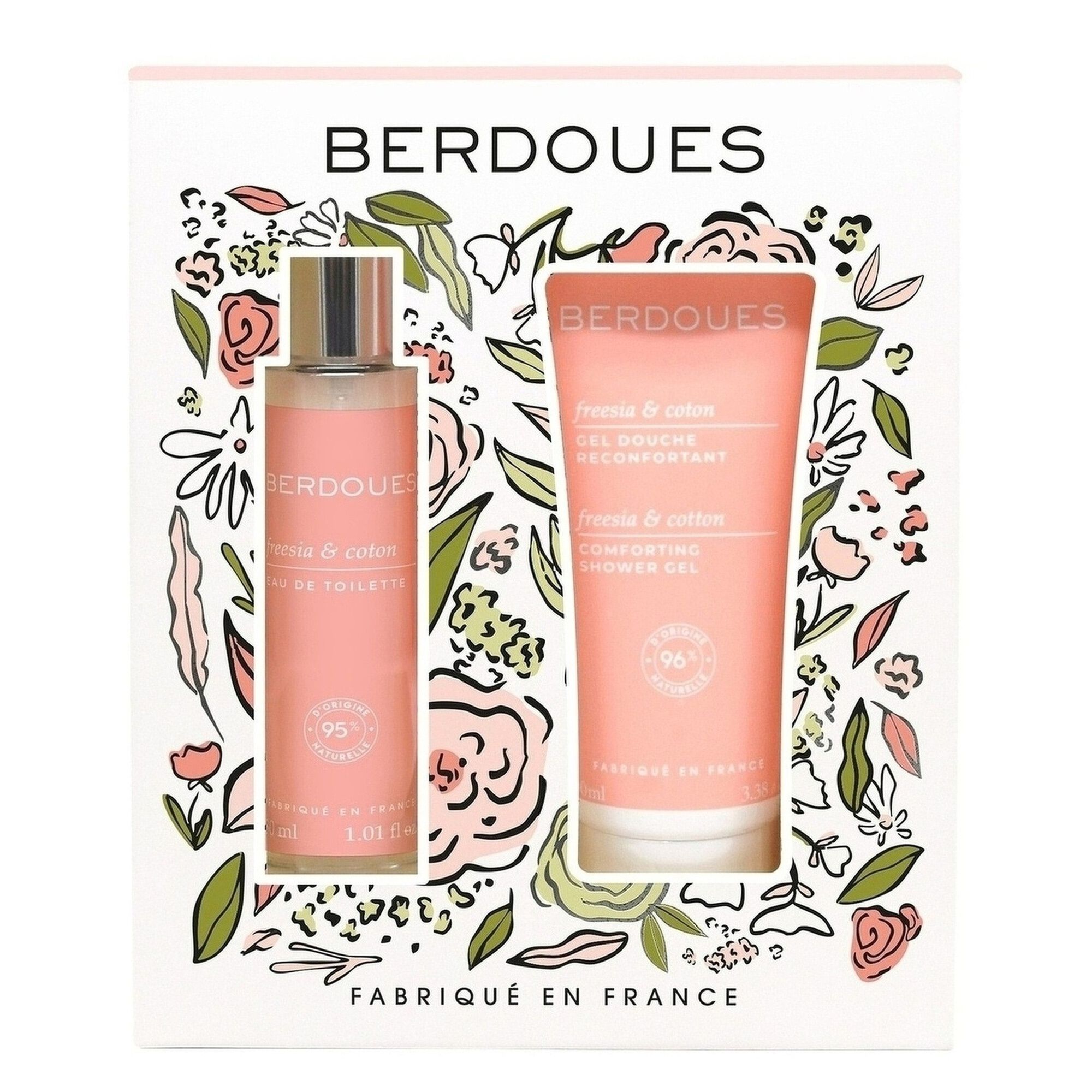 Freesia & Coton – Coffret Eau de Toilette 30 ml & Gel Douche Berdoues